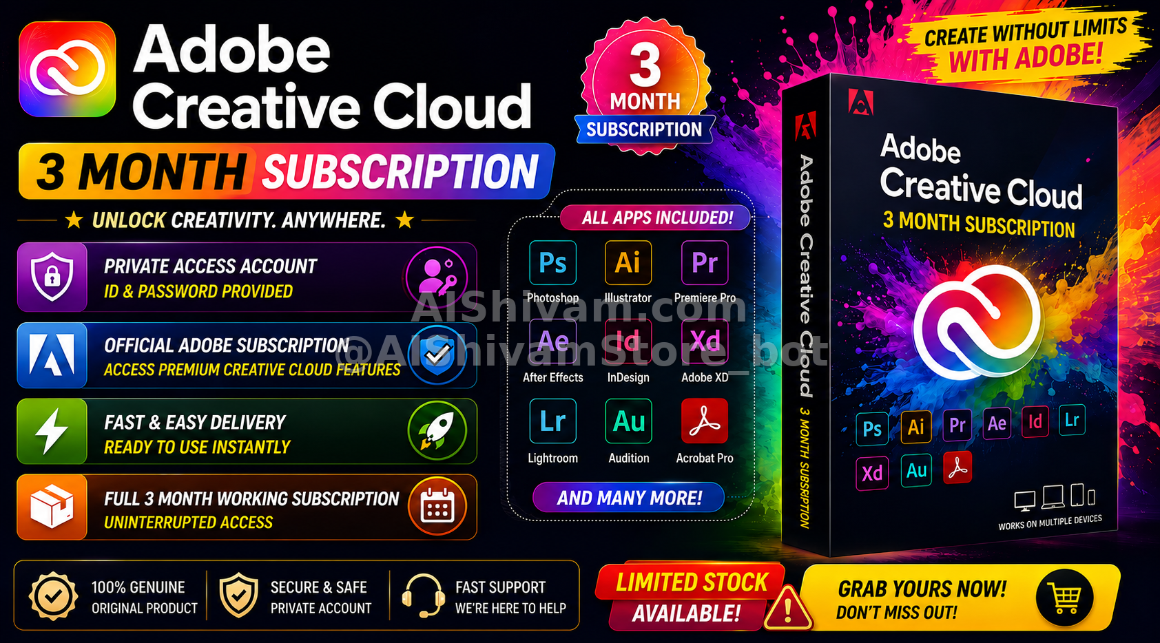 🎨 Adobe 3 Month Master Link