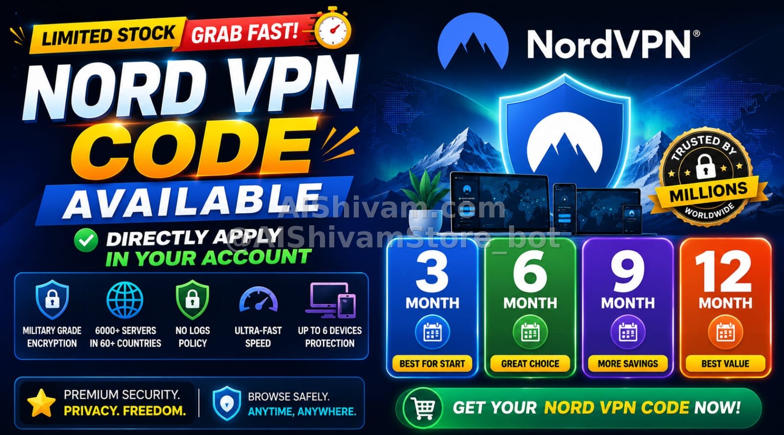 🛡️ Nord VPN 3 Months Code