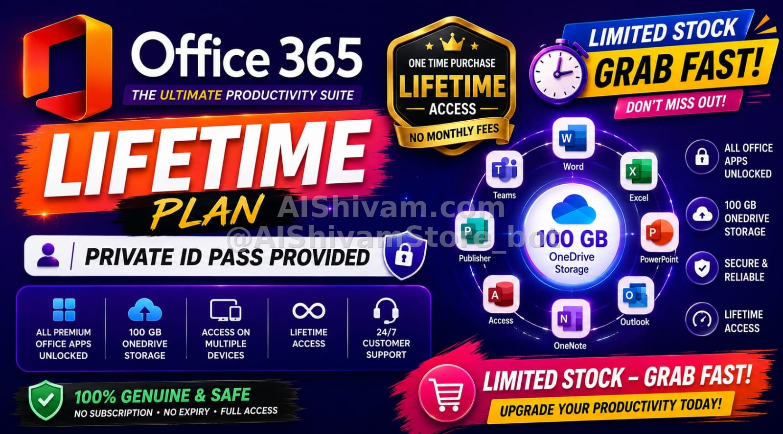 🟦 Office 365 Lifetime Plan Private