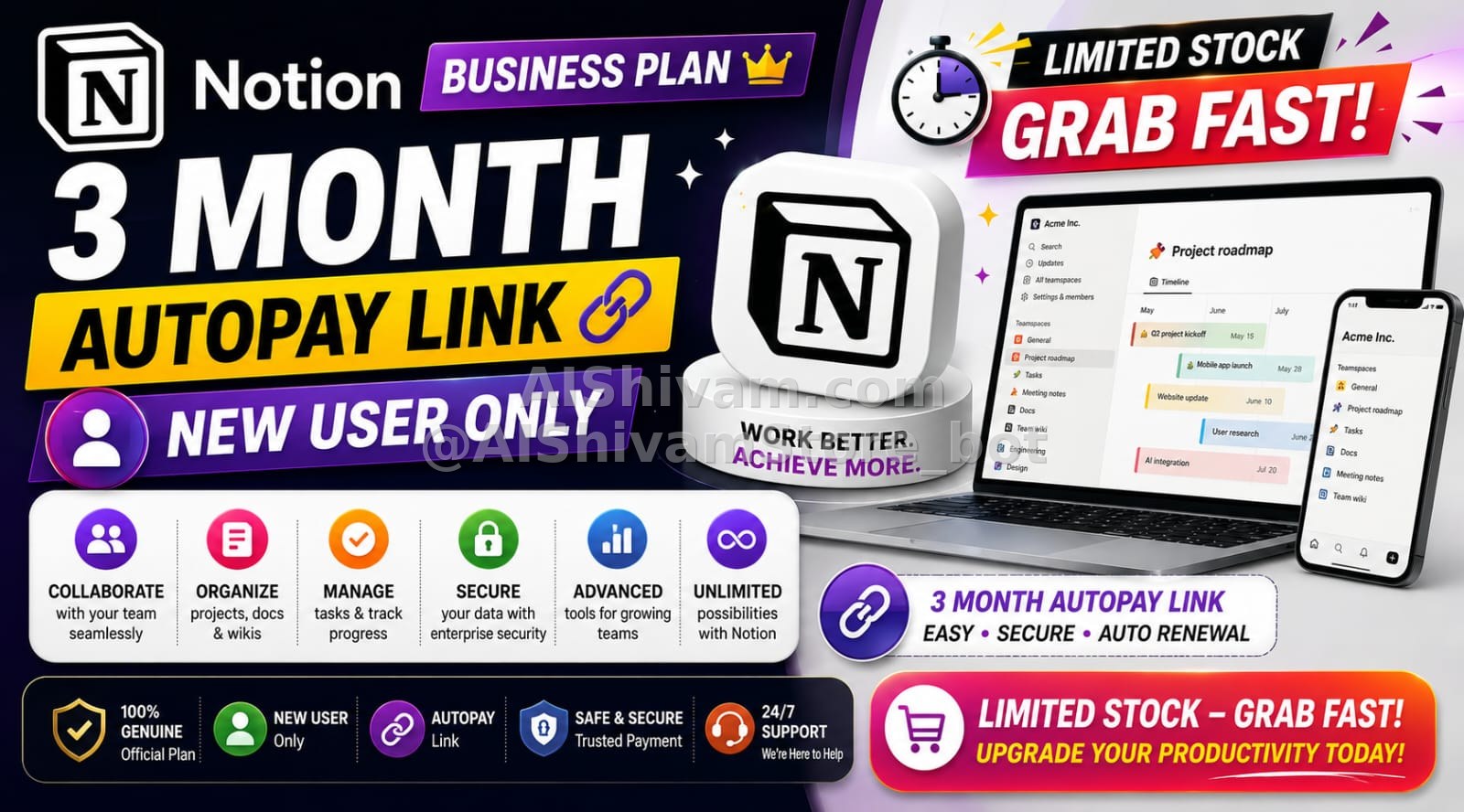 🗂️ Notion Business Plan – 3 Months Autopay Link